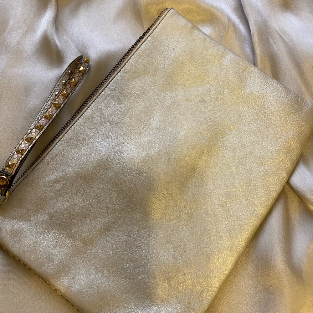 Iridescent Python Snakeskin Clutch Retta Wolff - image 4